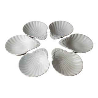 Vintage Ceramic Shell Bowls, 1970s, Set of 6 For Sale