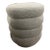 Vintage Ridged Stool Newly Reupholstered in Gray Boucle For Sale