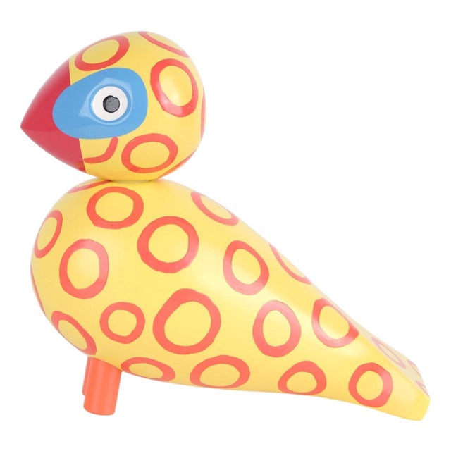 Kay Bojesen Songbird X Leif Sylvester Blue Eyes in Multicoloured Wood For Sale