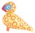 Kay Bojesen Songbird X Leif Sylvester Blue Eyes in Multicoloured Wood For Sale