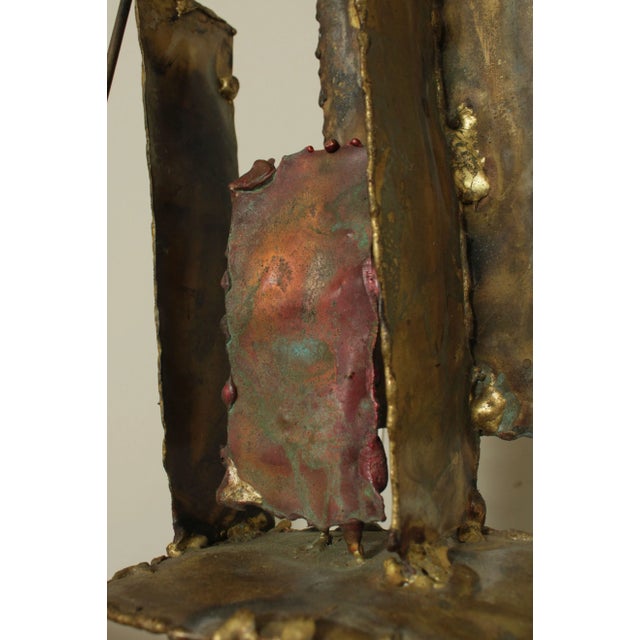 Gold Silas Seandel Large Brutalist Wall Sculpture For Sale - Image 8 of 13