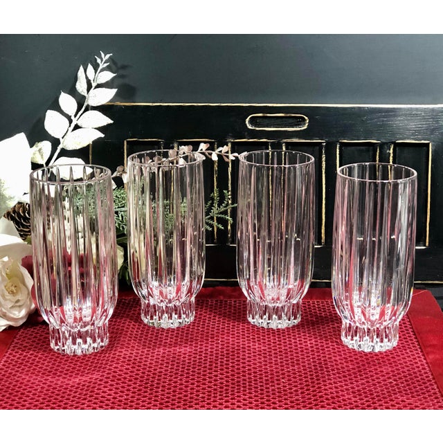 Mikasa Algonquin Cut Crystal Barware Highball Glasses Set of 4 Chairish