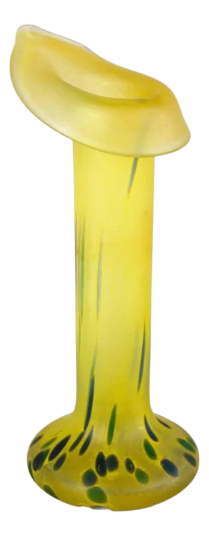 Art Nouveau Yellow Glass Vase, 1910s