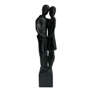 The Two of Us Verdigris Statue Signed For Sale