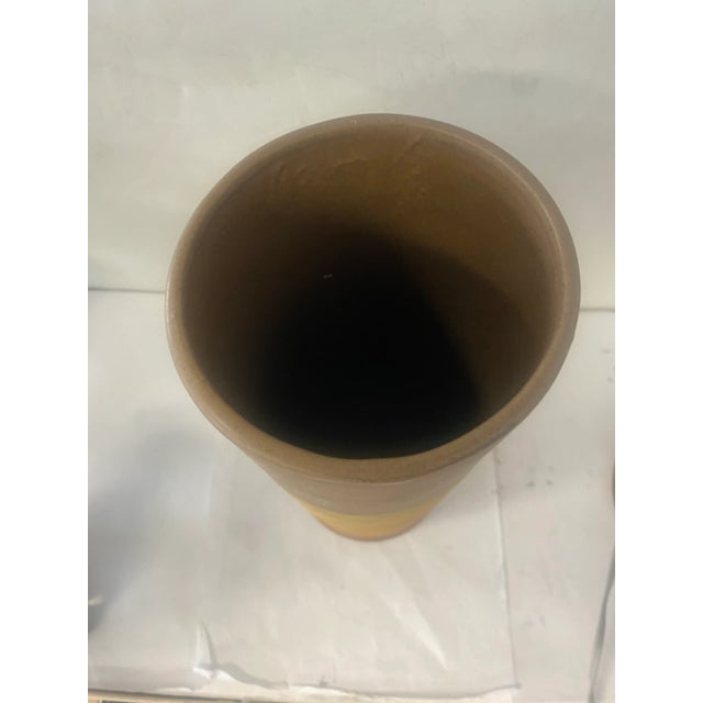 1970s 1970s Royal Haeger Sandstone Glaze Cylinder Vase For Sale - Image 5 of 7