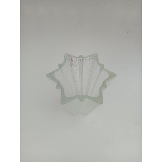 1930s Art Deco Star Glass Vase by Pierre Davesn for Daum, 1940s For Sale - Image 5 of 7