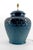 Mid-Century Modern Vintage French Blue Ceramic Lamp, 1950s For Sale - Image 3 of 12
