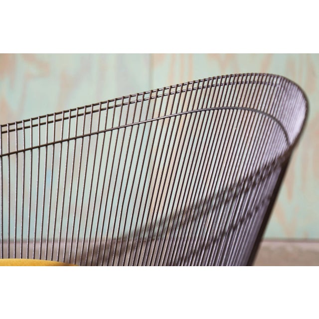 Gold 1960s Mohair Warren Platner for Knoll Lounge Armchair Mid Century Modern For Sale - Image 8 of 9