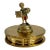 Vintage Brass Magnifying Glass Paper Weight For Sale