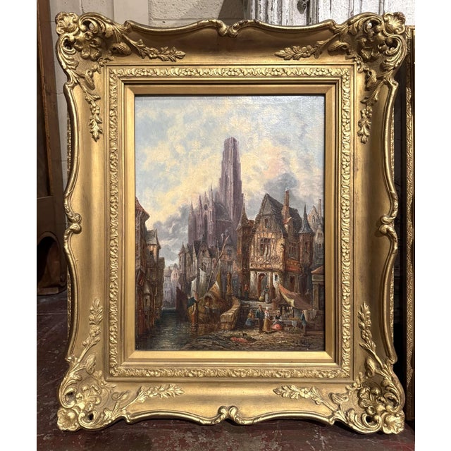 Pair of Early 20th Century French Views by British Artist Alfred Bentley For Sale - Image 4 of 18