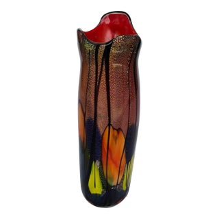 Murano-Inspired Art Glass Vase For Sale
