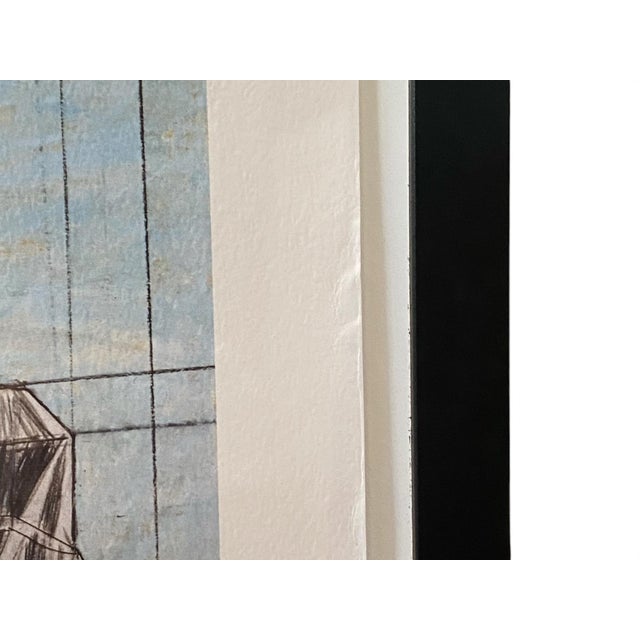Christo & Jeanne-Claude, Wrapped Reichstag – Project for Berlin, Offset Lithograph with Fabric Sample, 1994, Framed For Sale - Image 15 of 18