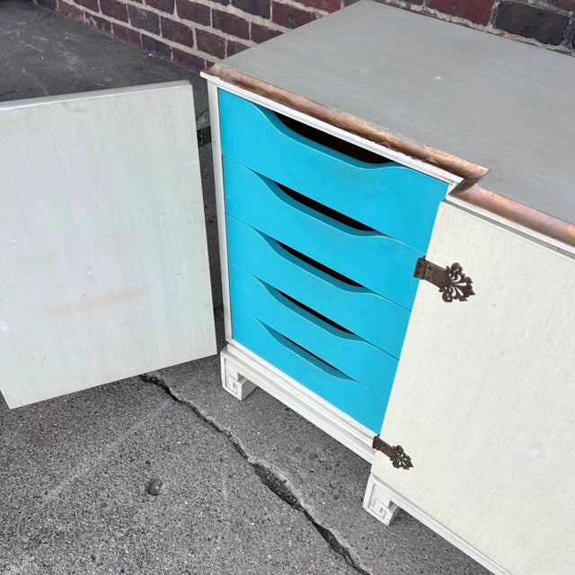 Mid 20th Century Modern Credenza With Greek Key Legs For Sale - Image 5 of 13