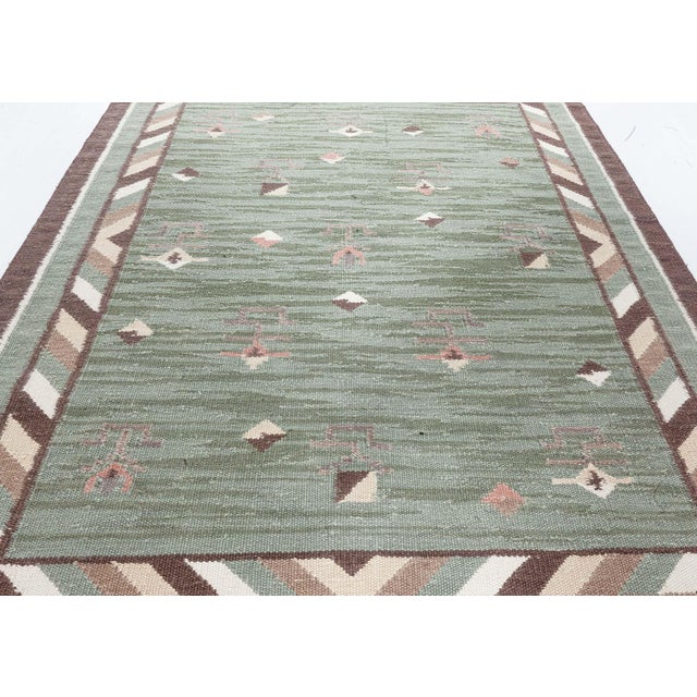 Early 21st Century Modern Swedish Flat Weave Wool Rug by Doris Leslie Blau For Sale - Image 5 of 9