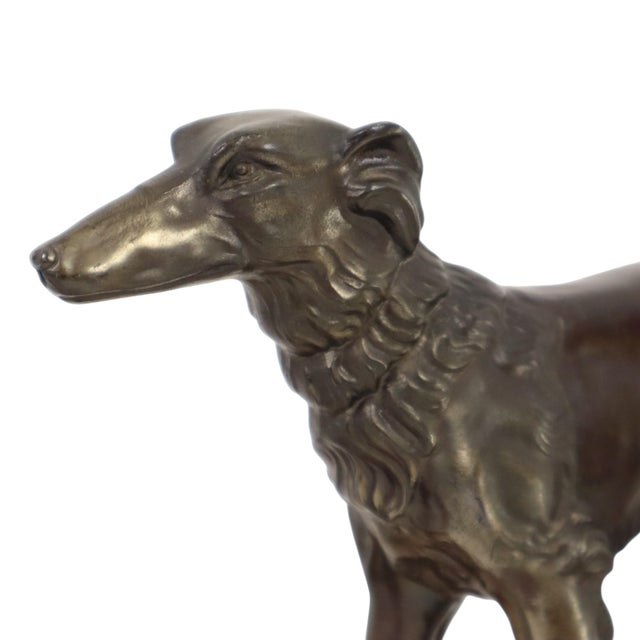 Large Art Deco Marble Photo Frame with Greyhound, 1930s For Sale - Image 15 of 17