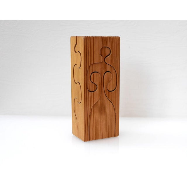 Wooden Puzzle Sculpture by Gunnar Kanevad for Gamla Linköping Sweden, 1962 For Sale - Image 15 of 17
