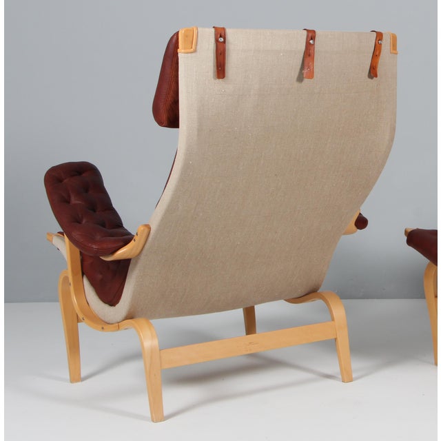 Red Pernilla Lounge Chair by Bruno Mathsson for Dux, 1980s For Sale - Image 8 of 9