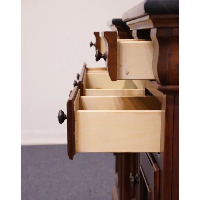 Universal Furniture Cherry Contemporary Traditional Style 62" Buffet Sideboard W. Granite Top 461679 For Sale - Image 9 of 13