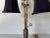 1960s Italian Hollywood Regency Gilt Tole and Porcelain Flowers Desk Lamp/ Sold For Sale In Miami - Image 6 of 12