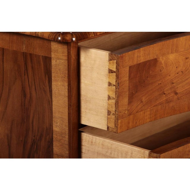 Small Antique Baroque Biedermeier Style Chest of Drawers 1900, Walnut For Sale - Image 9 of 10