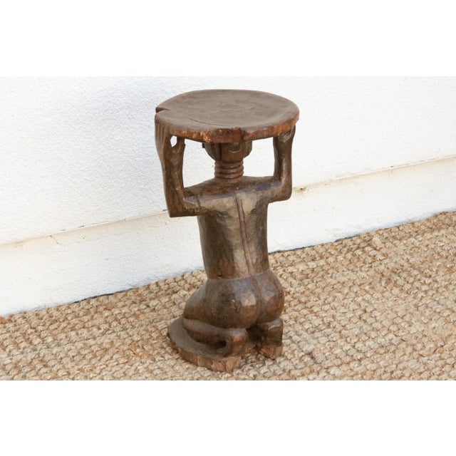Antique African Figural Luba's Stool For Sale In Los Angeles - Image 6 of 10
