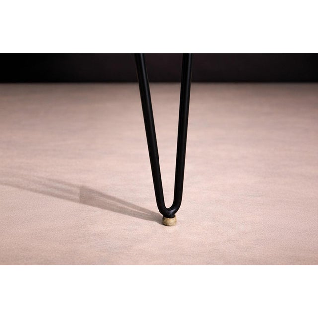 White Dining Table in Hardwood and Iron, Att. To Carlo Hauner, 1950s For Sale - Image 8 of 8