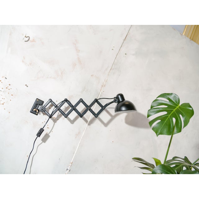Bauhaus 6718 Scissor Lamp in Satin Black by Christian Dell from Kaiser Idell, 1930s, Set of 3 For Sale - Image 6 of 18