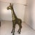 Mid-Century Modern Vintage Mid-Century Modern Textured Brass Standing Giraffe For Sale - Image 3 of 8