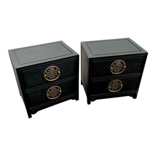 1980s Vintage Asian Chests Nightstands - a Pair For Sale