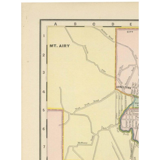 Antique Map of Cincinnati The Queen City by Ran McNally, 1899 For Sale - Image 6 of 12
