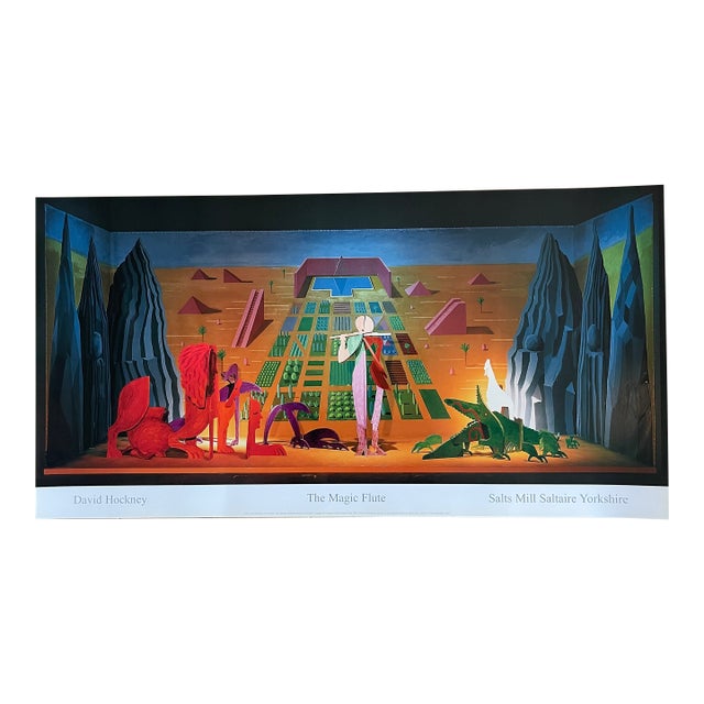 David Hockney - The Magic Flute Poster, 1983, Copyright David Hockney 2001, Printed in the Uk For Sale