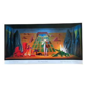 David Hockney - The Magic Flute Poster, 1983, Copyright David Hockney 2001, Printed in the Uk