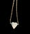 Metal Australian Opal Heart Necklace With Diamond, 14k Gold Paperclip Chain For Sale - Image 7 of 7