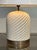 Cream Ceramic Table Lamp by Tommaso Barbi, 1970s For Sale - Image 8 of 13