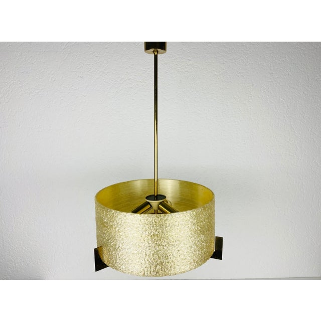 Mid-Century Brass Chandelier from Kaiser, 1960s For Sale - Image 9 of 12