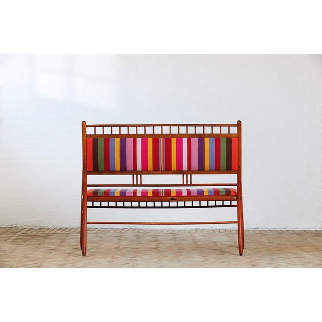 Vintage Finnish Yväskylä & Muurame Bench by Angelo Donghia, 1920s For Sale - Image 3 of 4