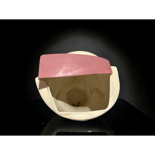 Vintage 1980s Postmodern Art Deco Lindsey Balkweill Style Ceramic Vase For Sale - Image 9 of 10