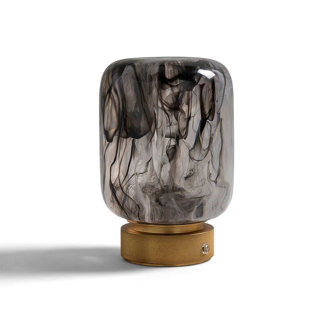 Port 68 Oceanic Marbled Black LED Cordless Lamp For Sale - Image 4 of 6