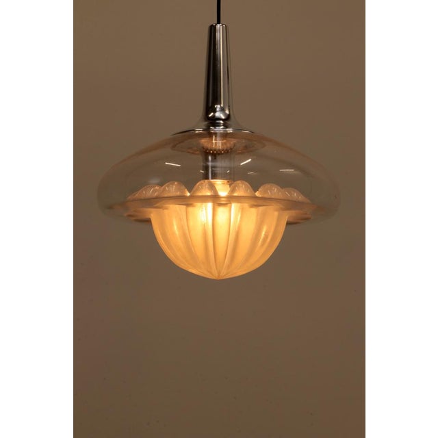 Vintage Glass Hanging Lamp from Peill & Putzler, 1960s For Sale - Image 4 of 16