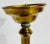 Tall Antique Solid Brass Pillar Ecclesiastical Altar Candlestick With Underplate For Sale - Image 10 of 12