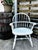 Late 20th Century Vintage White Distressed Farmhouse Nichols & Stone Bow-Back Windsor Armchair For Sale - Image 5 of 5