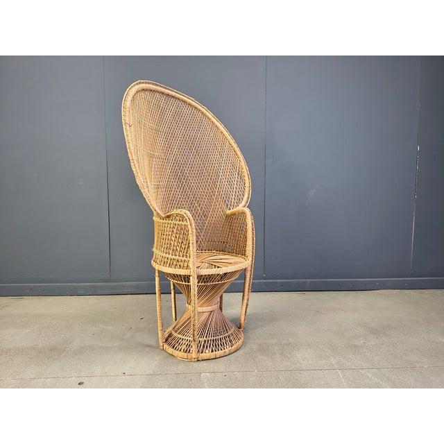 Vintage Wicker Peacock Chair, 1970s For Sale - Image 6 of 15