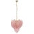 Pink Suspension Chandelier with Murano Glass Leaves, Italy, 1990s For Sale - Image 11 of 11