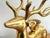 Handsome Solid Brass Reindeer Candlestick Holder Pair For Sale - Image 6 of 9