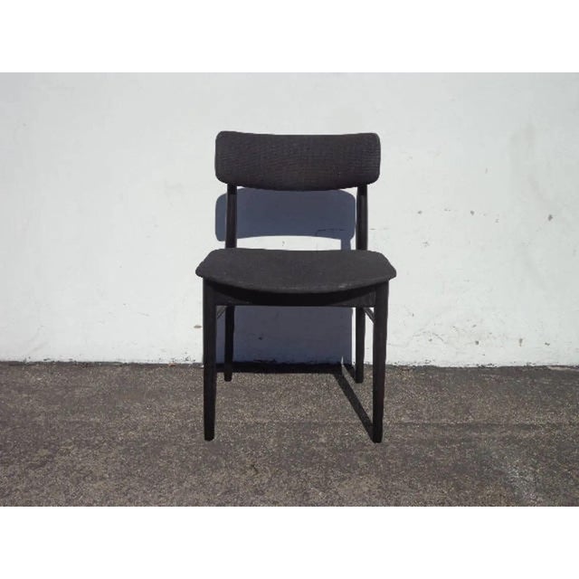 Mid 20th Century Mid 20th Century Mid Century Modern Black Wood Desk Chair For Sale - Image 5 of 5