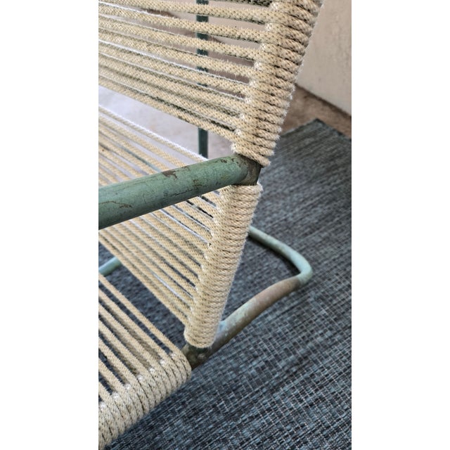 1950s Attributed to Walter Lamb Bronze and Nautical Rope Chaise Lounge For Sale - Image 9 of 15