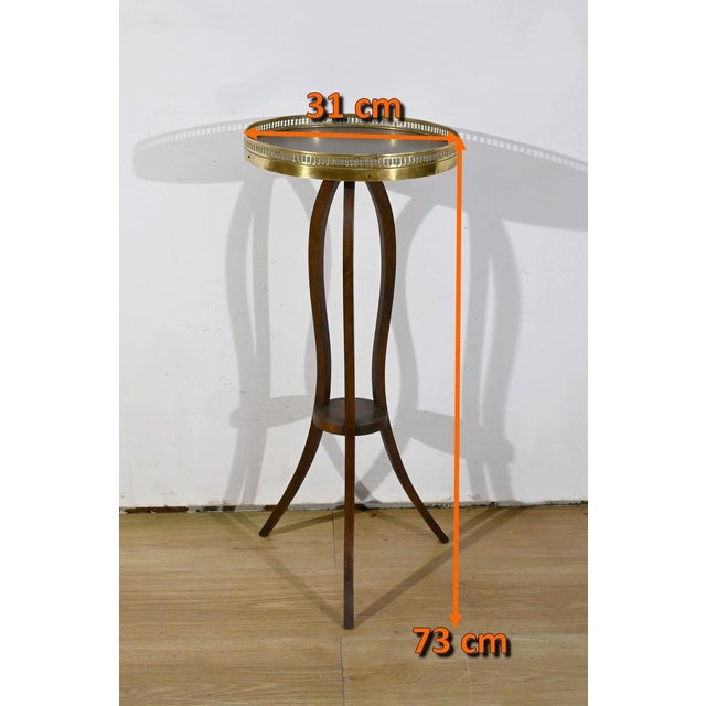 Small Louis XVI Mahogany Pedestal Table, 1900s For Sale - Image 12 of 13