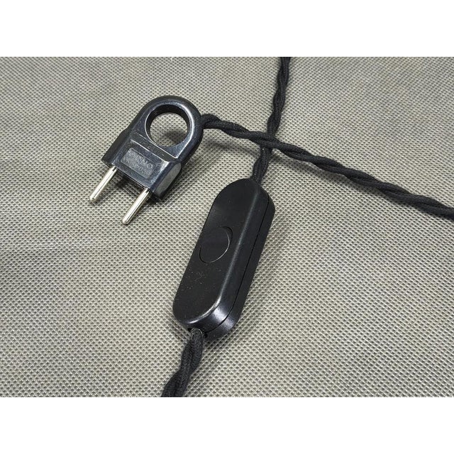 Brown Mid-Century Danish Teak Table Lamp with Red Shade, 1960s For Sale - Image 8 of 10