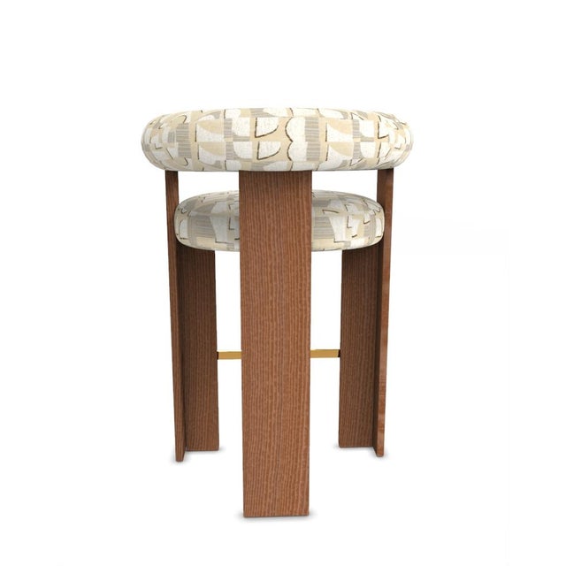 Collector Modern Cassette Bar Chair in Hymne Beige Fabric by Alter Ego For Sale - Image 4 of 6