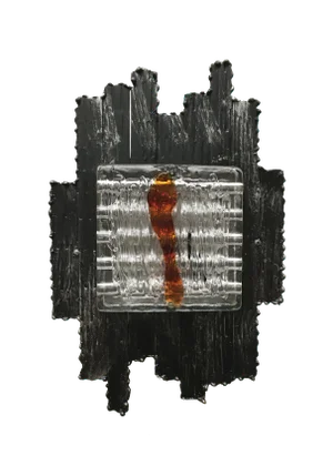 Vintage Italian Brutalist Wrought Iron Wall Lamp Sconce by Albano Poli for Poliarte, Set of 2